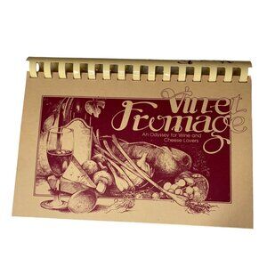 Vintage Spiral-Bound Cookbook Sonoma County Wine & Cheese Vinet Fromage